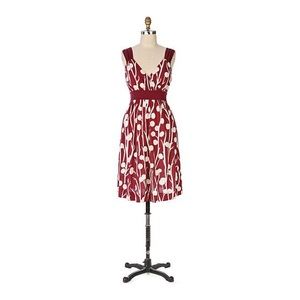 Anthropologie RicRac burgundy cloudberries dress